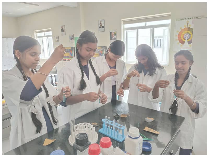 Chemistry--Recation-of-Iron-Nail-in-Copper-sulphate-solution-done-by-students-in-Ankuran-Lab